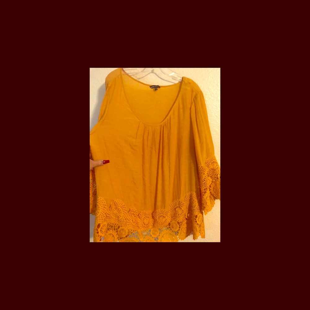 Plus Size Women’s Blouse Gold Color